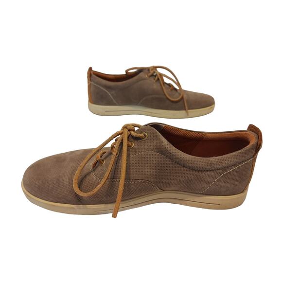 Ecco Kyle Suede Lace Up Casual Lifestyle Shoes Low Top Taupe Mens US 10 EU 43 - Picture 5 of 8